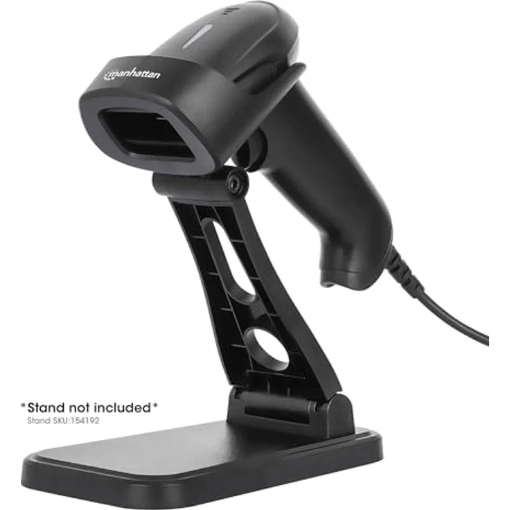 Manhattan 2D LED-Barcodescanner, kabelgebundener Barcode-Scanner für 1D- und 2D-Barcodes, bis zu 100 Scans pro Sekunde, schwarz – Bild 9