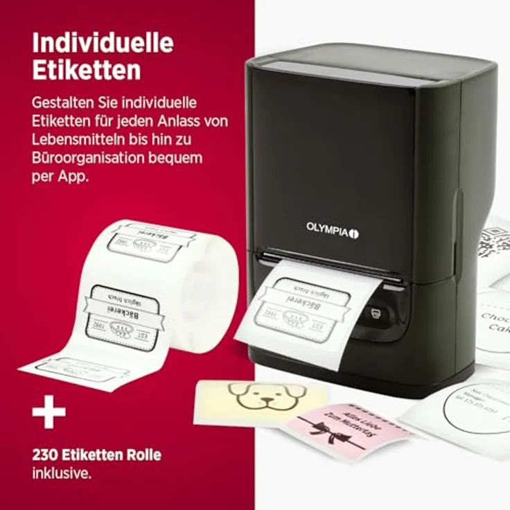 Olympia Etikettendrucker PM220, kompakter Etikettendrucker mit hoher Druckqualität, grün – Bild 4