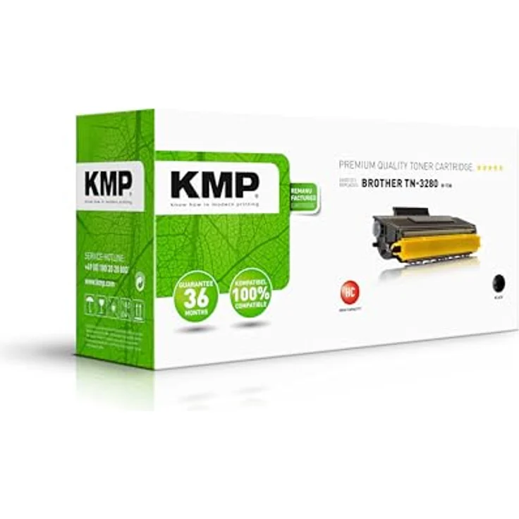 KMP Tonerkartusche B-T30, ersetzt TN-3280, Schwarz, ca. 8.000 Seiten bei 5% Deckung – Bild 1