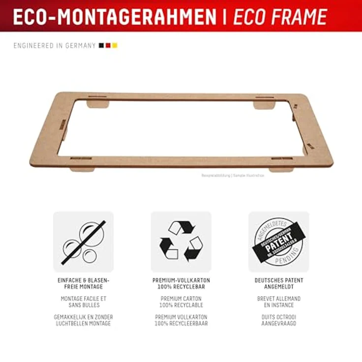 Displex Panzerglas 2D/ Clear (10H) für Apple iPhone 16 Pro, Montagerahmen, kratzer-resistente Schutzfolie, hüllenfreundlich – Bild 5