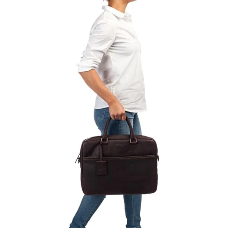Burkely Antique Avery Aktentasche, 40 cm Leder mit Laptopfach, braun – Bild 2