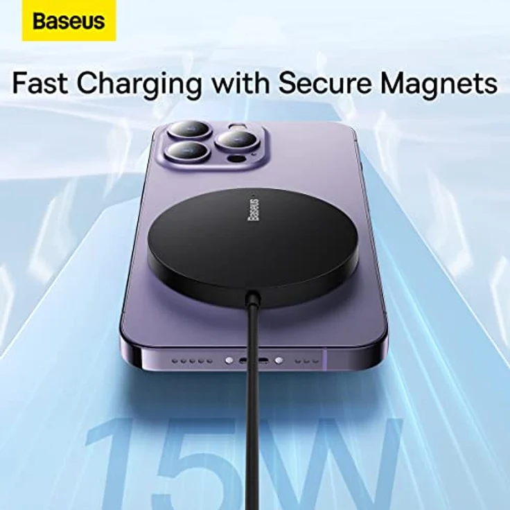Baseus Wireless Charger Magnetic Simple Mini3, 15W Black - Hochwertige Leistung, Ergonomisches Design und Ideale Qualität – Bild 3