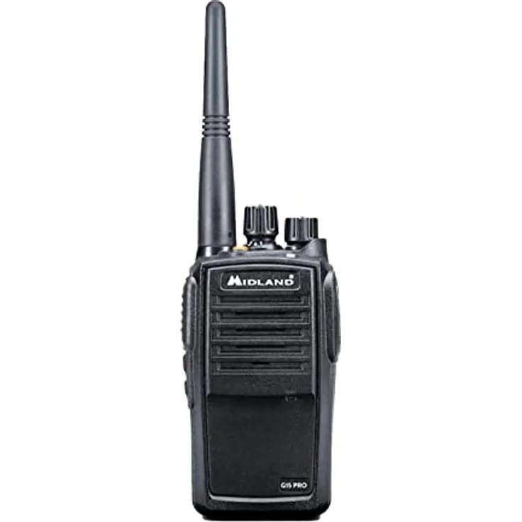 Midland G15 Pro NC, PMR446 Funkgerät mit 32 Kanälen, wasserdicht IP67, Rauschunterdrückung