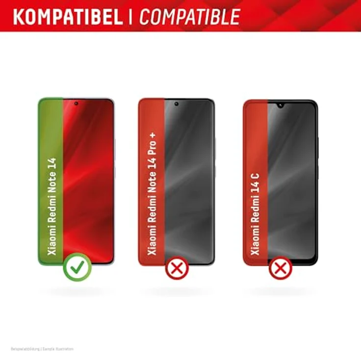Displex Smart Glass (9H) für Xiaomi Redmi Note 14, Montagesticker, unzerbrechlich, ultra-dünn, unsichtbar – Bild 3