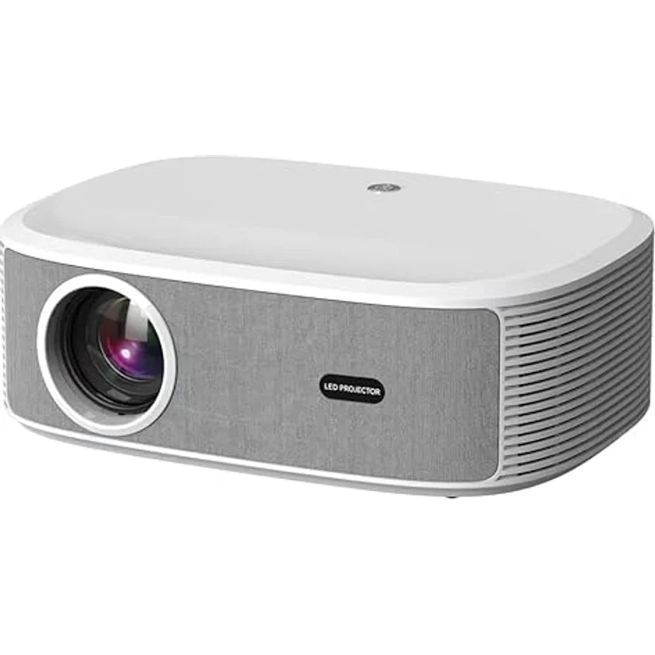 Maxxo Projektor LED800, 700 ANSI Lumen, Full HD 1080P, 4K Unterstützung, Autofokus, 5G WiFi, Bluetooth, Dolby Audio, Netflix zertifiziert, YouTube, Prime Video, Linux (Weiß) – Bild 1