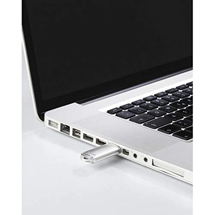 Hama 128GB USB-Stick USB 2.0 Datenstick (10 MB-s Datentransfer, USB-Stick mit Öse zur Befestigung am Schlüsselring, Speicherstick, Memory Stick mit Verschlusskappe, z. B. für Windows-MacBook) silber – Bild 3
