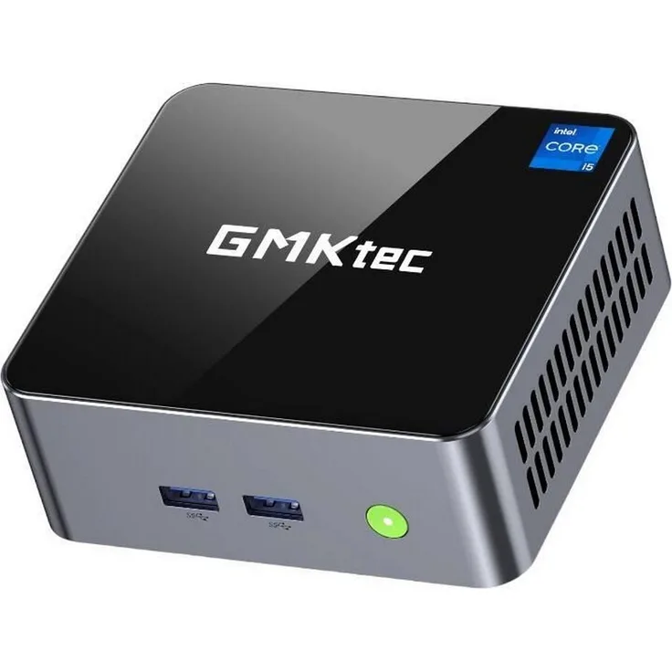 GMKtec M3 Mini-PC, Intel i5-12450H, 32GB RAM, 1TB SSD, Schwarz, Dual Band Wi-Fi 6, 3 Monitoranschlüsse