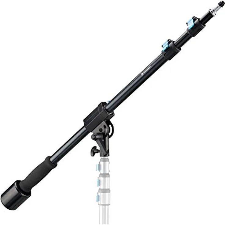 BRESSER BR-06B, Teleskopischer Auslegearm aus Aluminium, verstellbar von 79-180 cm mit 1,5 kg Gegengewicht