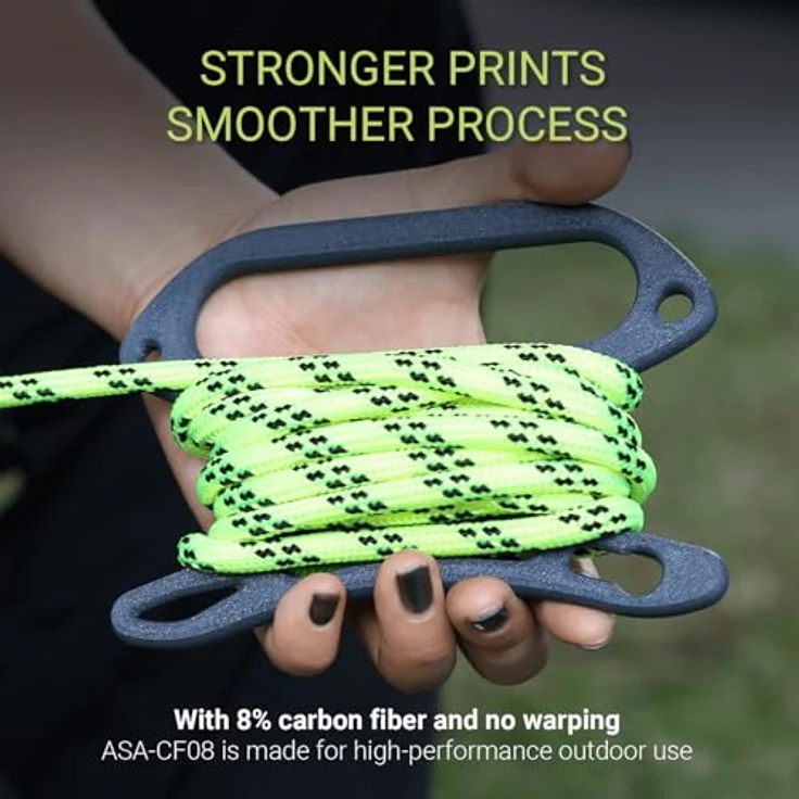 Polymaker Fiberon™ ASA-CF08, 3D Filament mit 8% Carbonfaser, hitzebeständig bis 103 °C, grau, 500 g – Bild 3