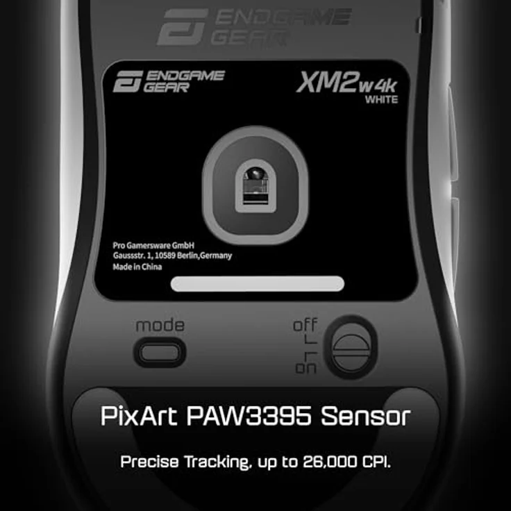 Endgame Gear XM2w 4K, Kabellose und kabelgebundene Gaming-Maus mit 4000 Hz Abfragerate, Weiss – Bild 3