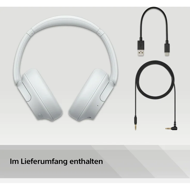 Sony WH-CH720N Over-Ear-Kopfhörer, Bluetooth, Mikrofon, Noise Cancelling, weiß – Bild 11