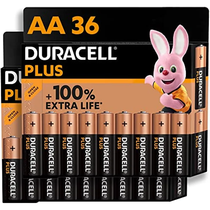 Duracell Plus AA Mignon Alkaline-Batterien, 1.5V LR6 MN1500, 36er-Pack  - Preisvergleich