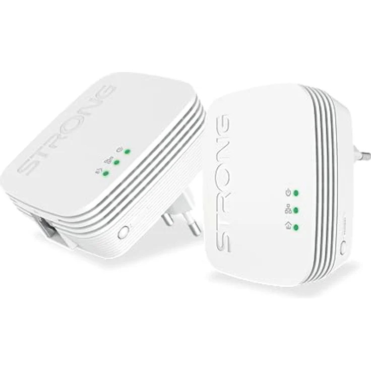 STRONG Powerline 600 KIT Mini mit 600 Mbits/s, Reichweite von 300m, 1x LAN Anschluss PowerLAN-Adapter, 2 Geräte für besten Empfang im ganzen Haus – Bild 1