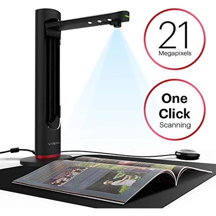 Viisan K21 Dokumenten- & Buchscanner A3 21MP Sensor, Auto-Scannen, OCR Texterkennung, Twain - Windows, Mac – Bild 3