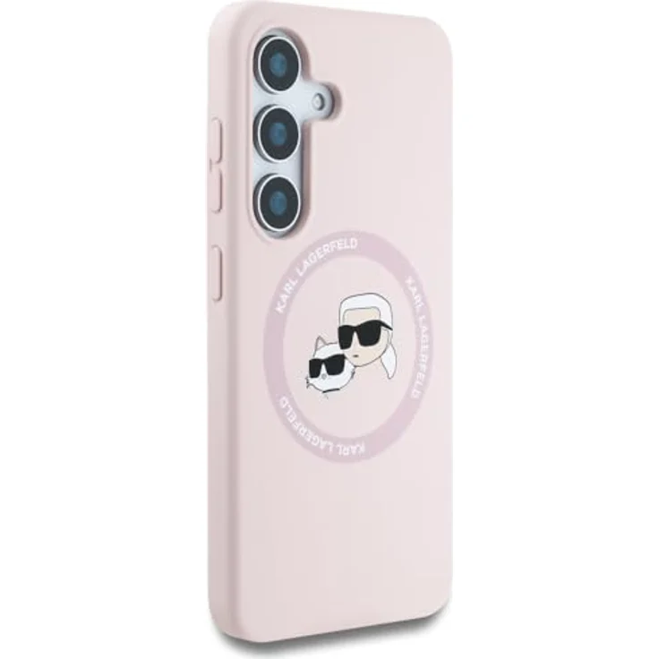 CG MOBILE Silikonhülle mit Doppelköpfen und Kreisen, kompatibel mit MagSafe für Samsung Galaxy S25, Pink – Bild 4