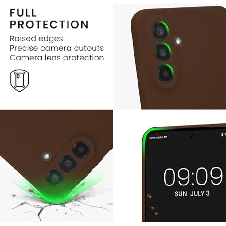 kwmobile Handyhülle für Samsung Galaxy A56 5G - weiches Silikon Case, rutschfestes Cover in Chocolate mit perfekter Passform und Schutz für Kamera und Bildschirm – Bild 3