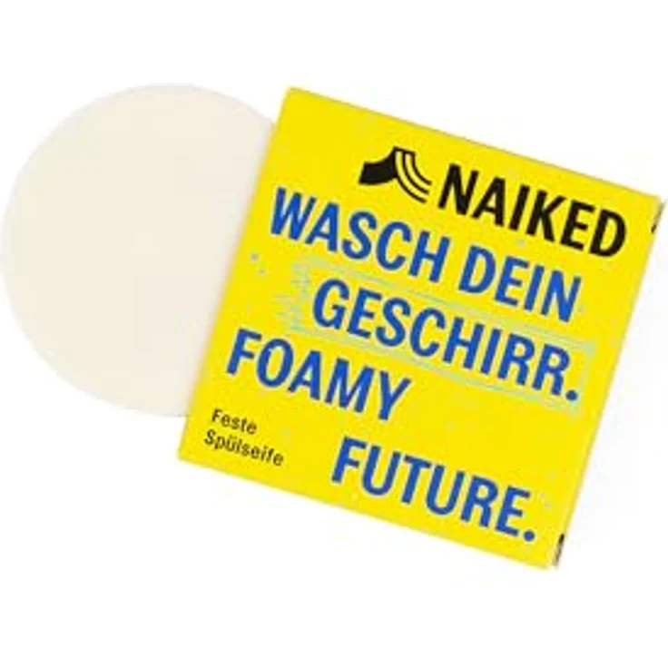 NAIKED 4x Spülseife (80g), biologisch abbaubares festes Spülmittel mit frischem Zitrusduft, handgemacht in Deutschland, plastikfrei – Bild 4