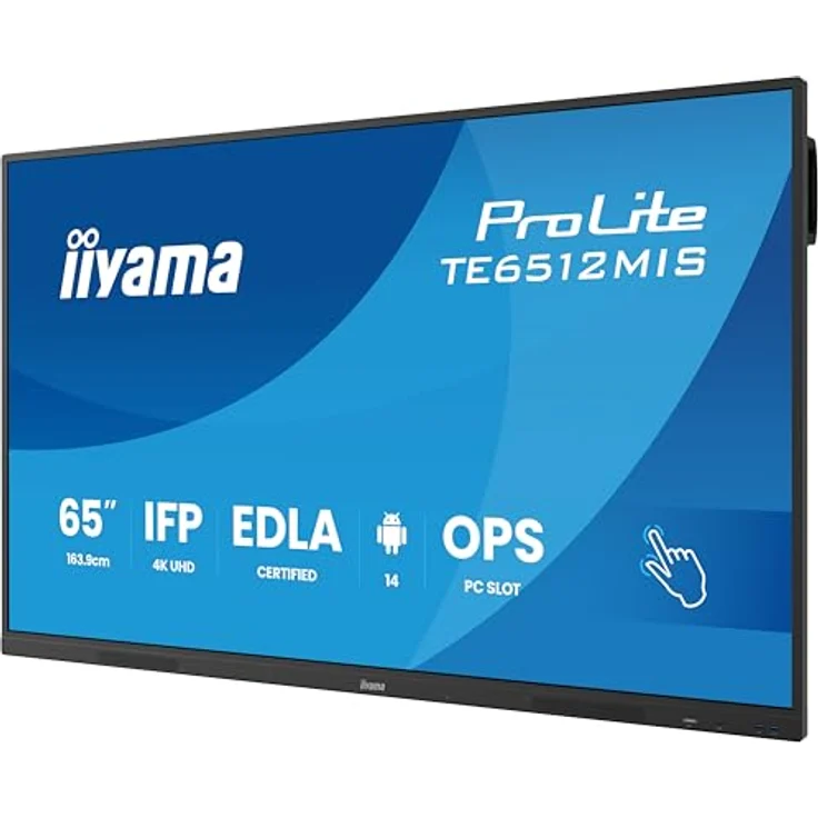 iiyama Prolite TE6512MIS-B4AG, 65" VA DLED 4K UHD Touchscreen Display mit 40 Touchpunkten, Android 14, WiFi, AntiGlare – Bild 3