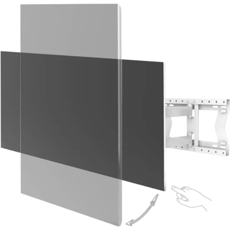XTRARM TiTon Flex 80 cm, TV Wandhalterung drehen, rotieren, neigen, weiß, 60kg, VESA max.400x400mm – Bild 4