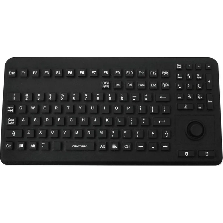 GETT Gerätetechnik InduKey InduProof Advanced TKG-104-MB-IP68-VESA USB Tastatur, Deutsch, Wasserdicht, Schwarz