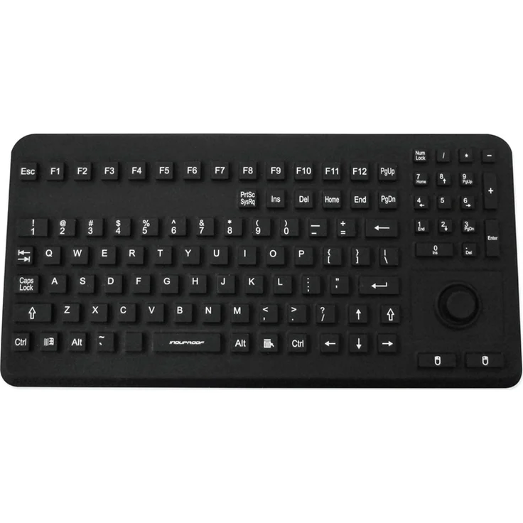GETT Gerätetechnik InduKey InduProof Advanced TKG-104-MB-IP68-VESA USB Tastatur, Deutsch, Wasserdicht, Schwarz
