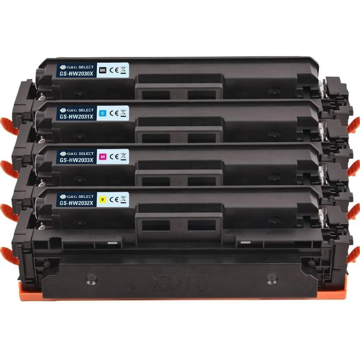 G&G Select Toner Kombi-Pack, kompatibel mit HP 415X, 4er Set in Schwarz, Cyan, Magenta, Gelb W2030X/W2031X/W2033X/W, hohe Druckqualität und Umweltfreundlichkeit