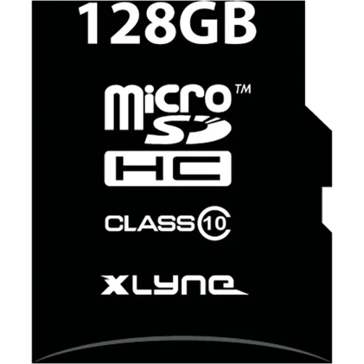 Xlyne microSD-Karte 128GB, Class 10 SDHC mit SD Adapter, 10 MB/s Lesegeschwindigkeit, ideal für Smartphones und Digitalkameras