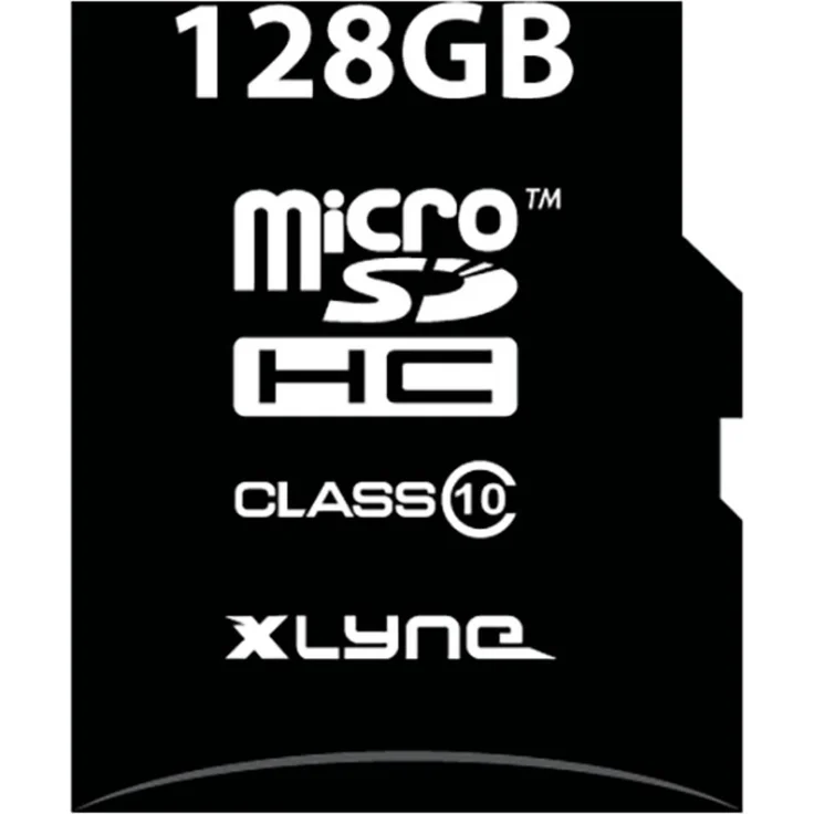 Xlyne microSD-Karte 128GB, Class 10 SDHC mit SD Adapter, 10 MB/s Lesegeschwindigkeit, ideal für Smartphones und Digitalkameras
