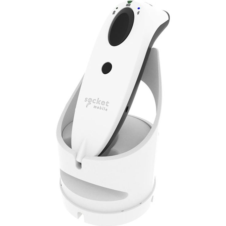 Socket Scan S720, 2D Wireless Barcode Scanner mit USB-Kabel und Cradle, Bluetooth-fähig, ergonomisches Design, unterstützt QR Codes und PDF417