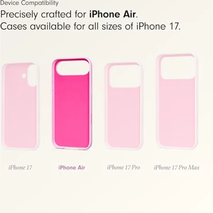 Beats iPhone Air Case mit MagSafe und Kamerasteuerung, Matte Außenseite, Mikrofaser-Innenfutter – Kieselrosa – Bild 3