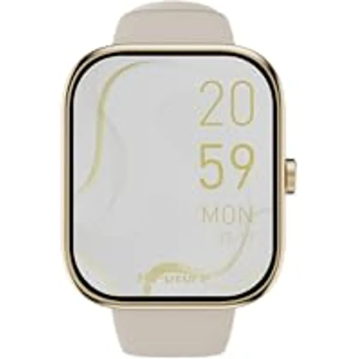 HIFUTURE HI-LUME/C Smartwatch, 1,83 Zoll Touchscreen, Bluetooth 5.3, Herzfrequenz- und SpO2-Messung, IP68, 300 mAh, Schwarz/Grün/Gold