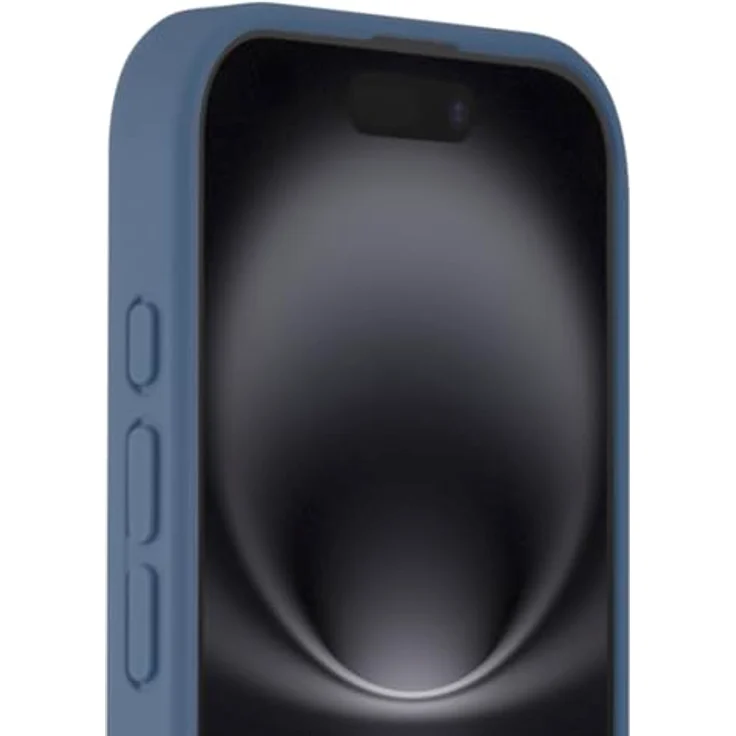 Hama Handyhülle „Frame Protect“ für iPhone 17, MagSafe-kompatibles Case mit Kantenschutz, Kameraschutz, Anti-Rutsch-Oberfläche und geschützten Seitentasten, durchsichtig/blau – Bild 5