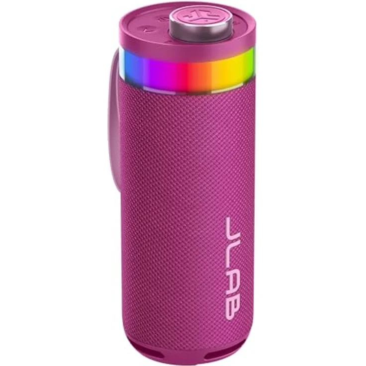 JLab Go Party, Tragbarer Bluetooth Lautsprecher mit 16H+ Akkulaufzeit, 10W Leistung, RGB Licht, IP56 wasserfest, Mulberry – Bild 1