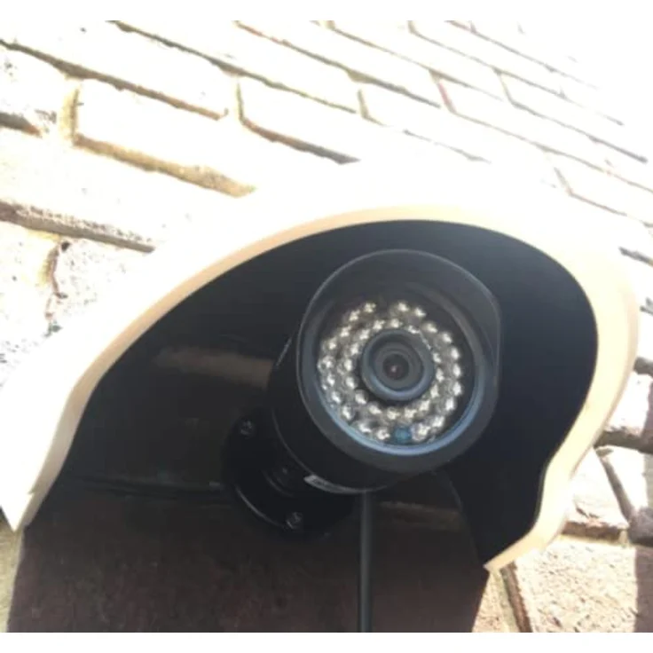 Hikvision Digital Technology DS-1250ZJ Schutzdach für Überwachungskamera, kompatibel mit DS-2CD45XXF(WD)-I(Z)(H)(S), für den Außenbereich, Weiß, 264,7 x 152 mm – Bild 2
