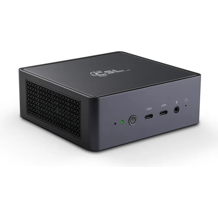 CSL VenomBox 7640HS, Mini-PC mit AMD Ryzen 5 7640HS, 16 GB RAM, 500 GB SSD, Radeon 760M, Schwarz