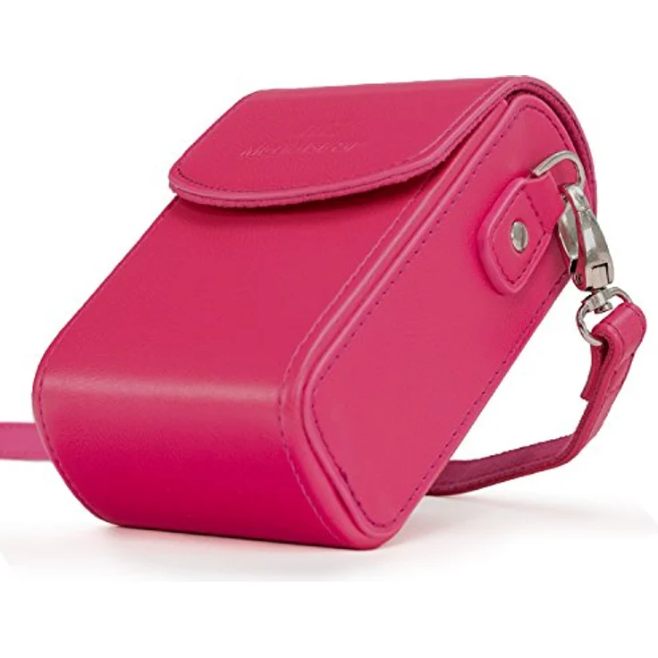 MegaGear MG1429 Panasonic Lumix DC-ZS200, TZ200, Leica C-Lux Leder Kameratasche mit Trageriemen - Rosa – Bild 10