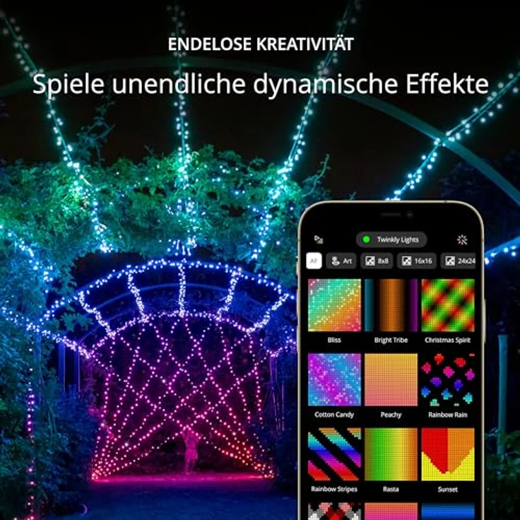 Twinkly Smarte Lichterkette 250 RGBW Farbwechsel LED Bluetooth WiFi | kostenf... - twinkly - Preisvergleich – Bild 4