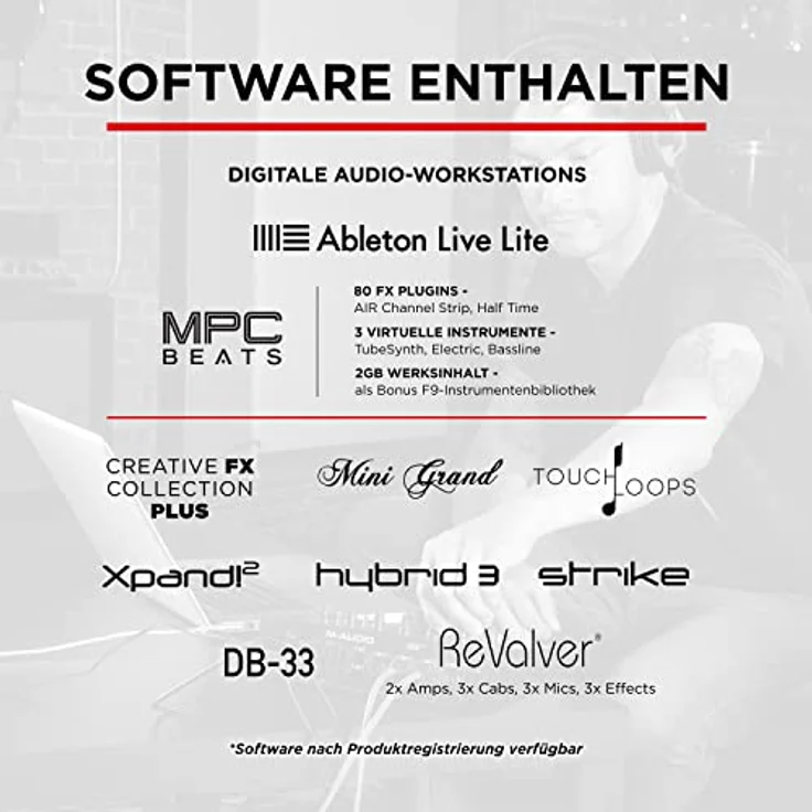 M-Audio AIR 192 | 14 - 8-in-4-out USB Audio- - MIDI-Schnittstelle mit ProTools und Ableton Live Recording Software mit Studio-Effekten und Instrumenten - Preisvergleich – Bild 5