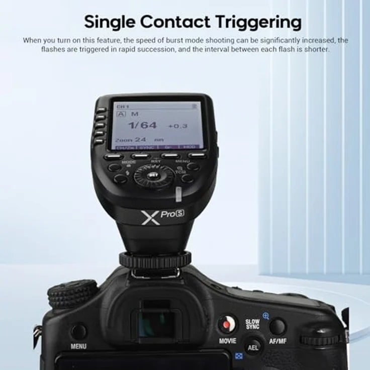 Godox XPro-S 2.4G TTL Wireless Blitzauslöser Wirless X System High-Speed mit großen LCD-Bildschirm-Sender für Sony Kamera – Bild 7