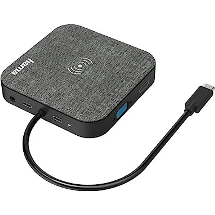Hama USB-C-Hub, Multiport mit Wireless Qi Charging, 12 Ports (00200134) – Bild 2