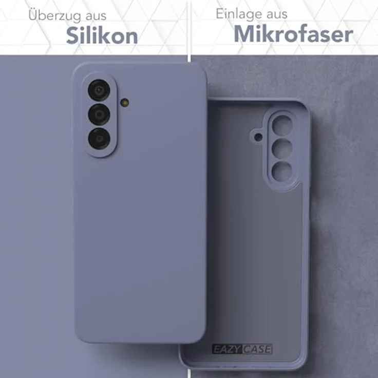 EAZY CASE Silikonhülle für Galaxy A17, dünn & stoßfest, Eisblau Matt, mit Kameraschutz und kabellosem Laden – Bild 3