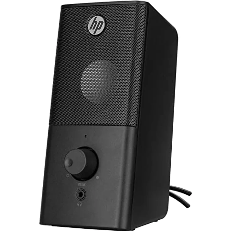 HP DHS-2101 2.0 Multimedia Speaker Schwarz - Abgewinkeltes Design, 6 Watt High-Power Lautsprecher – Bild 4