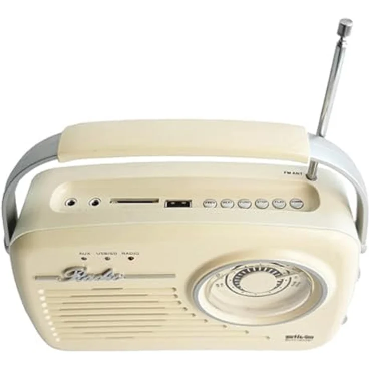 Silva-Schneider Mono 1965, Kofferradio, Netz- oder Batteriebetrieb, beige – Bild 6