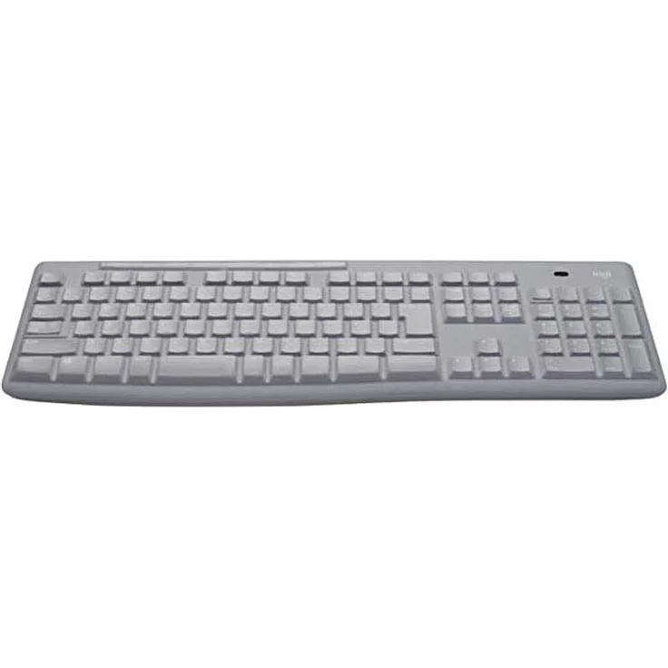 LOGITECH K270-tastaturschutz Silber  Silber One Size, Tastaturabdeckung aus strapazierfähigem Silikon, transparentes Design, einfach zu reinigen – Bild 1