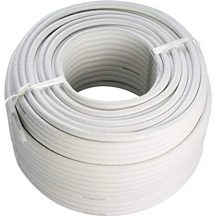 Schwaiger Koaxialkabel 90 dB, 50 m, 2-fach geschirmt, flexibel und individuell kürzbar – Bild 2