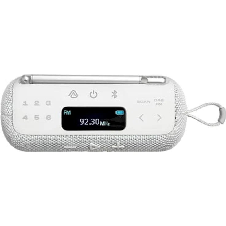 JBL Tuner 3, Tragbares DAB/DAB+/UKW Bluetooth Radio, 6 Sender, 15 Std Wiedergabe, IP68 Wasser- und staubdicht, Auracast Multi-Cast, kompatibel mit JBL Portable App, Weiß – Bild 2