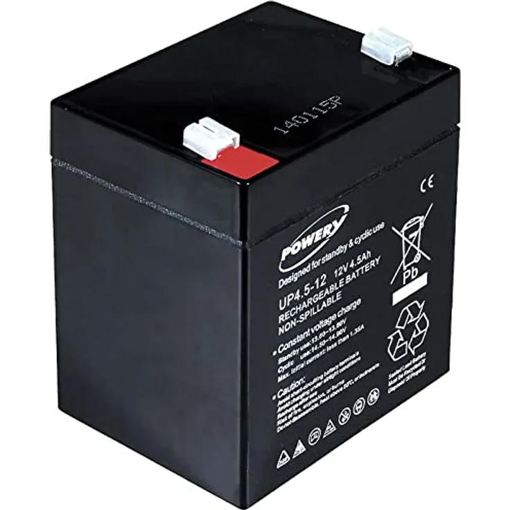 akku-net Bleiakku -Ersatz für FIAMM Typ FG20451 12V 4,5Ah, 12V, Lead-Acid, Schwarz