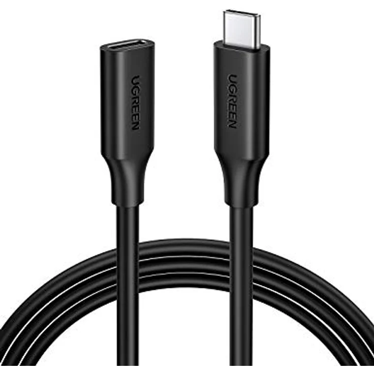 Ugreen Kabelverlängerungsadapter USB C auf USB C, 1m, 100W, 10Gb/s, schwarz – Bild 1