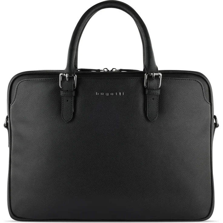 Bugatti Aktentasche Bella Briefcase (15"), Notebooktasche, Schwarz, aus hochwertigem Rindleder – Bild 1