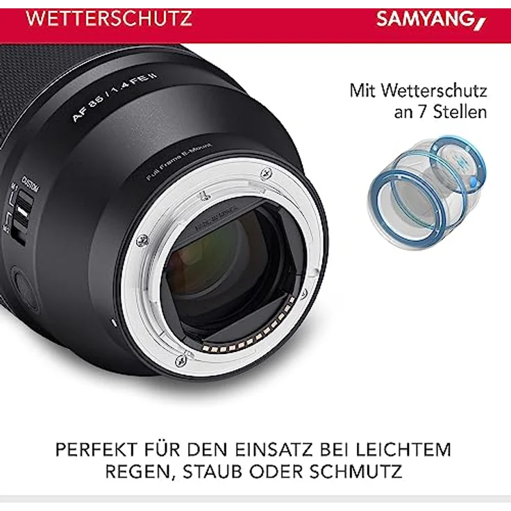 Samyang AF 85mm F1,4 II FE für Sony E – Autofokus Vollformat & APS-C Portait Festbrennweite für spiegellose Systemkameras Alu Gehäuse Wetterschutz Objektiv – Bild 4